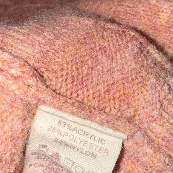 Hem & Thread Peach Mock Neck Sweater Women’s Medium - Picture 4 of 4